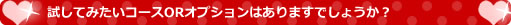 試してみたいコースは？