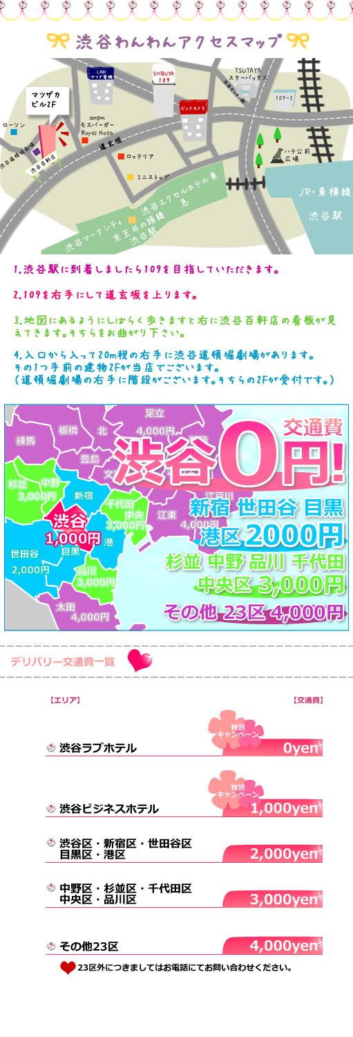 渋谷わんわん　アクセスマップ